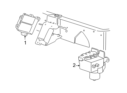 2001 Ford E-250 Econoline Anti-Lock Brakes Control Module Diagram for F8UZ-2C018-BA