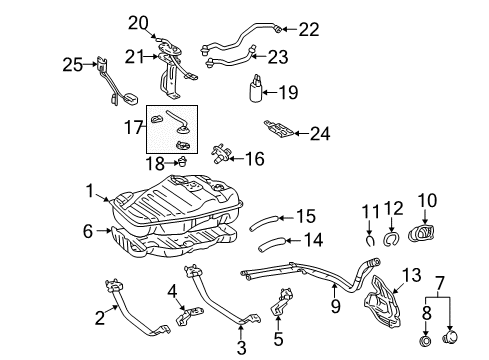 2005 Toyota Land Cruiser Fuel System Components Fuel Pump Tube Diagram for 77209-60330