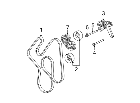 2009 Dodge Durango Belts & Pulleys Belt-SERPENTINE Diagram for 5192067AC