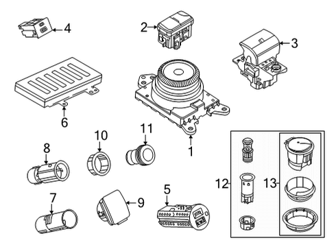 2021 Ford Mustang Mach-E Switches Signal Switch Diagram for LB5Z-13341-AA