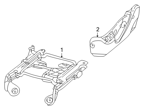 2004 Ford Excursion Tracks & Components Track Assembly Diagram for 2C7Z-7861711-AA