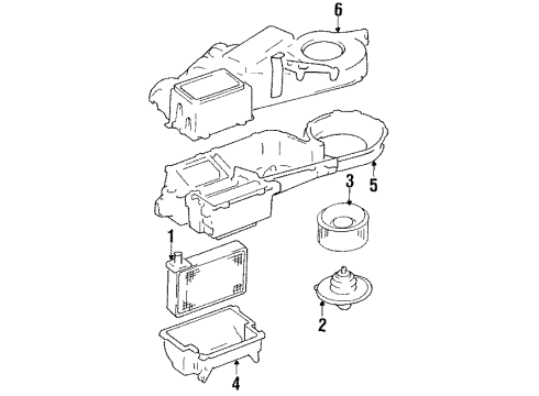 1990 Hyundai Sonata Blower Motor & Fan Case Assembly-Heater, Upper Diagram for 97010-33000