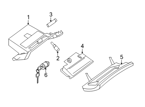 2016 Nissan Pathfinder Glove Box Tray Assy-Cooler Box Diagram for 68580-9N00A
