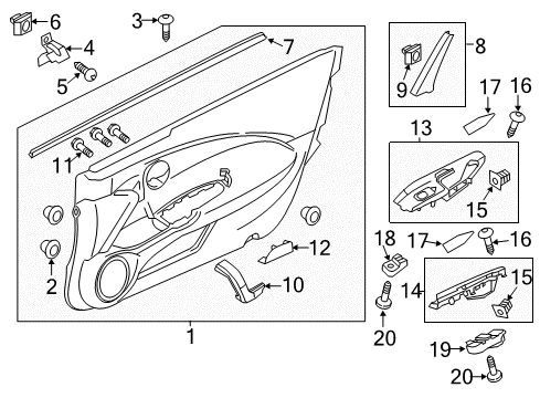2012 Honda CR-Z Door & Components Screw, Tapping (4X16) Diagram for 90101-S03-000