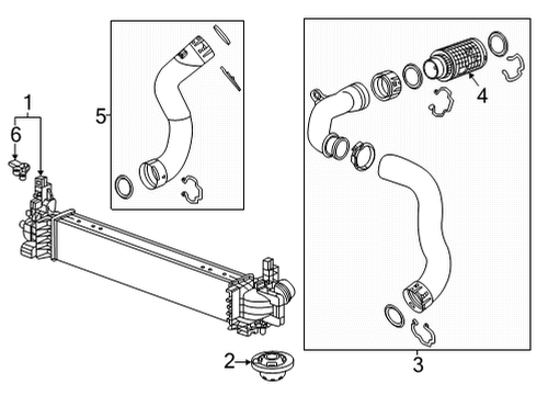 2021 Chevrolet Trailblazer Intercooler Inlet Tube Diagram for 60003643