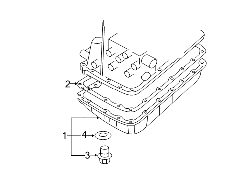 2014 Nissan Juke Automatic Transmission Pan Oil Diagram for 31390-3TX0A