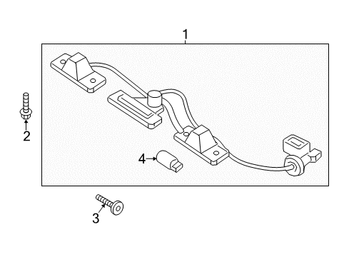 2013 Hyundai Santa Fe License Lamps Lamp Assembly-License Plate Diagram for 92501-B8010