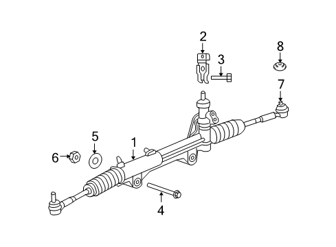 2007 Chrysler Aspen Steering Column & Wheel, Steering Gear & Linkage, Shroud, Switches & Levers Steering Column Intermediat Shaft Diagram for 55351231AD