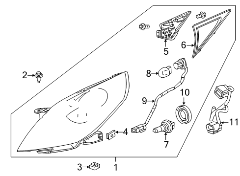 2014 Chevrolet Spark Bulbs HARNESS Diagram for 95074967