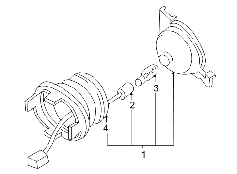 2000 BMW Z8 Fog Lamps Reversing Lamp Right Diagram for 63248385938