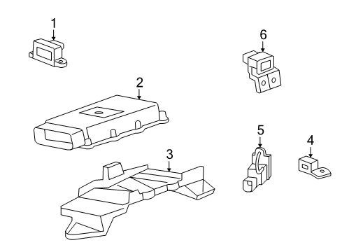 2014 Cadillac SRX Stability Control Mount Bracket Diagram for 25831564