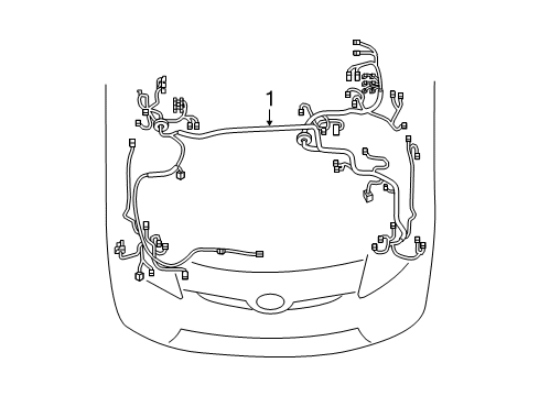 2022 Toyota Prius Prime Wiring Harness Engine Harness Diagram for 82121-47340