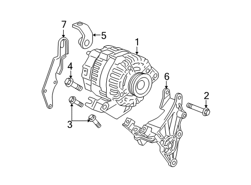 2006 Chevrolet Equinox Alternator Alternator Diagram for 15279852