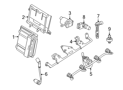 2014 GMC Savana 1500 Ignition System Mount Bracket Diagram for 25840191