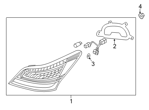 2014 Hyundai Equus Tail Lamps Pad-Rear Combination Lamp Sealing Diagram for 92450-3N500