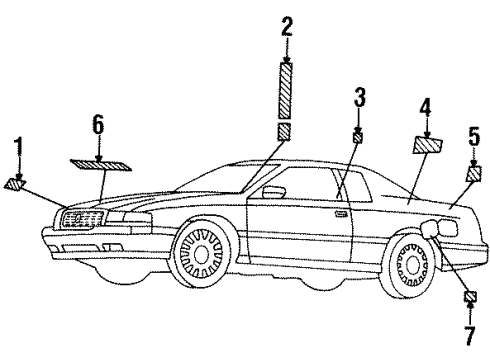 1997 Cadillac Eldorado Information Labels Caution Label Diagram for 3535561