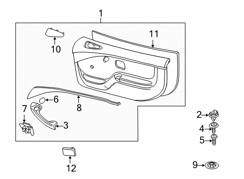 2001 BMW Z3 Interior Trim - Door Cover Diagram for 51411903734