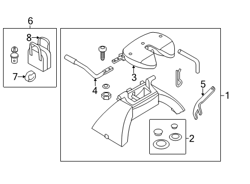 2012 Ford F-250 Super Duty Trailer Hitch Components Hook Diagram for BC3Z-17A954-C