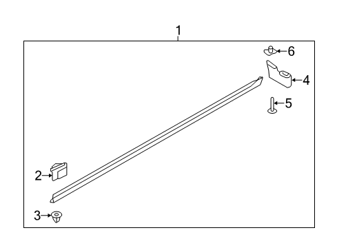 2019 Hyundai Santa Fe Exterior Trim - Pillars, Rocker & Floor Guard Assembly-Rear Deflector, LH Diagram for 86863-B8000
