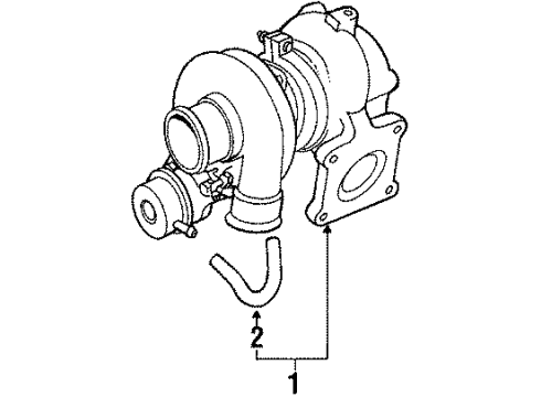 1991 Toyota Supra Turbocharger Hose Diagram for 17294-28010