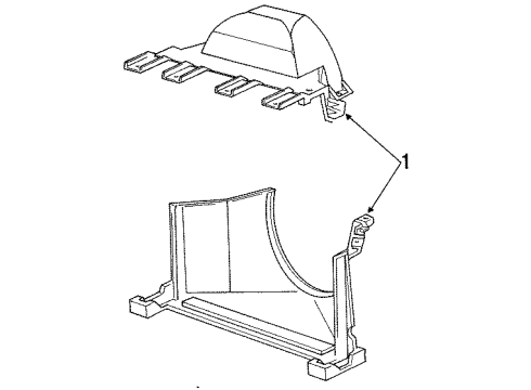 1993 Chevrolet Caprice Cooling System, Radiator, Water Pump, Cooling Fan Shroud-Radiator Fan Upper Diagram for 10165033