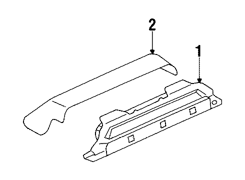 1992 Buick Roadmaster High Mount Lamps Lamp Asm-High Mount Stop Diagram for 5975838