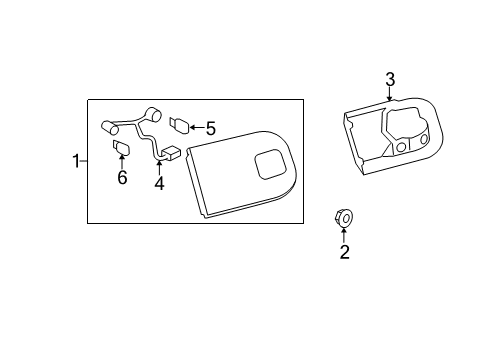 2009 Buick Lucerne Bulbs Back Up Lamp Assembly Diagram for 25754856