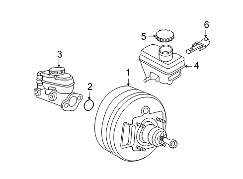 2005 Ford Escape Hydraulic System Booster Assembly Gasket Diagram for YL8Z-2152-AA