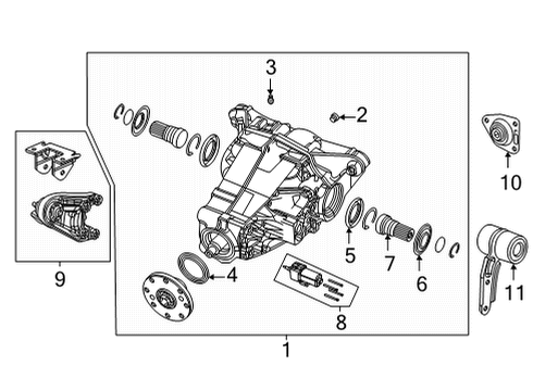 2022 Jeep Grand Wagoneer Axle & Differential - Rear AXLE Diagram for 68546981AA
