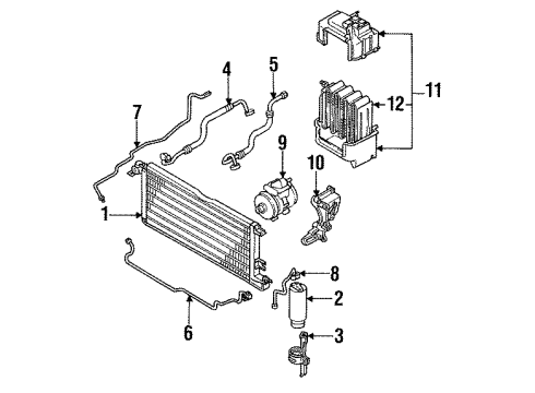 1990 Toyota Pickup Condenser, Compressor & Lines, Evaporator Components Compressor Clutch Diagram for 88410-35030