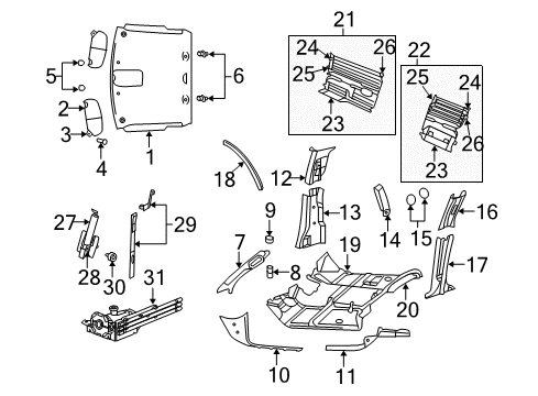 2006 Dodge Ram 1500 Interior Trim - Cab Panel-A Pillar Diagram for 1TE75BD1AA