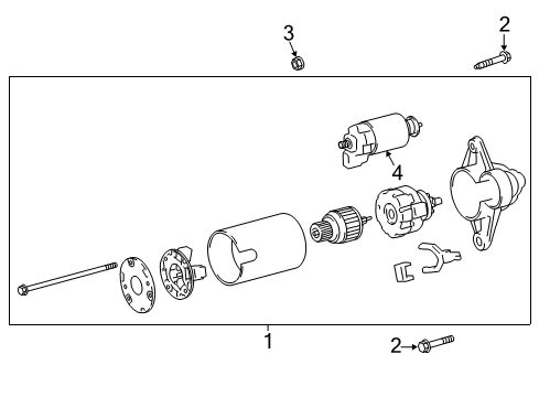 2022 Toyota Camry Starter Starter Assy Diagram for 28100-0P130