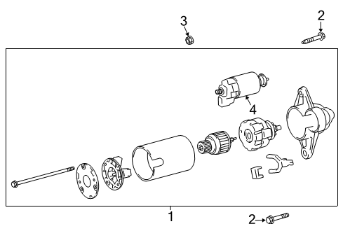 2022 Toyota Camry Starter Starter Diagram for 28100-0P130