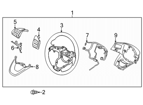 2022 Hyundai Kona Steering Wheel & Trim SWITCH ASSY-STRG REMOTE CONT R Diagram for 96720-J9780-MPP