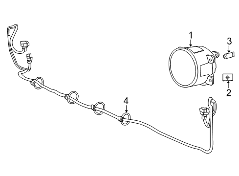 2015 Fiat 500 Bulbs Front Fog Lamp Diagram for 68353533AA