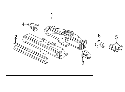 2004 Acura RSX Bulbs Lamp Unit Diagram for 34270-S6M-003