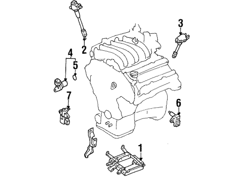 1998 Nissan Maxima Powertrain Control Ignition Coil Assembly Diagram for 22448-31U06