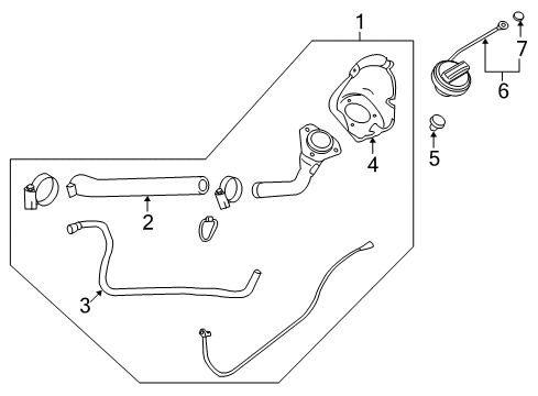 2018 Chevrolet Silverado 1500 Fuel Supply Cap Asm-Fuel Tank Filler Locking Diagram for 84308352