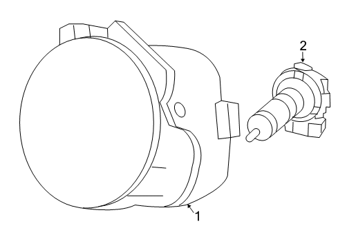 2010 Dodge Dakota Bulbs Front Fog Lamp Diagram for 5182023AA