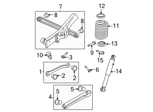 2013 Chevrolet Suburban 1500 Rear Suspension Coil Spring Diagram for 22811848