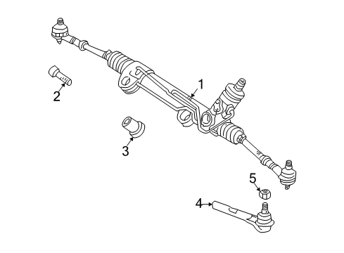 2007 Dodge Dakota Steering Column & Wheel, Steering Gear & Linkage Gear Rack and Pinion Diagram for 52013466AM
