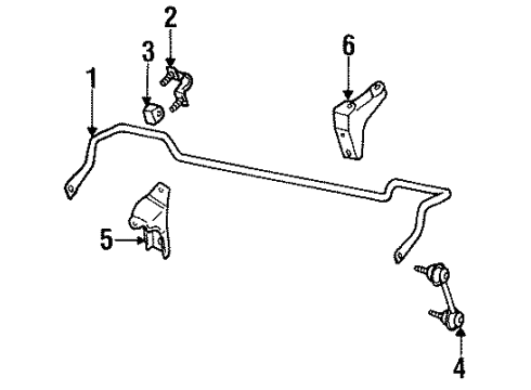1995 Nissan Altima Stabilizer Bar & Components - Rear Bracket-Mounting, Stabilizer Diagram for 56234-58Y10