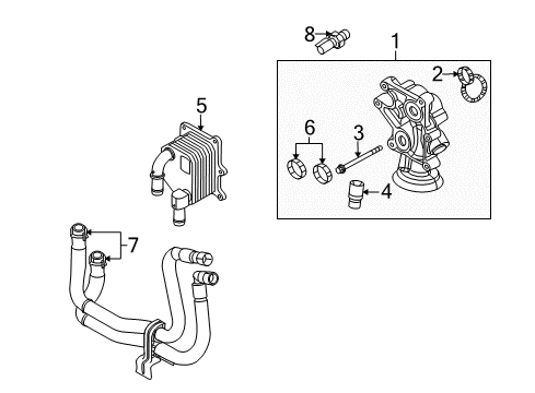 2009 Lincoln MKX Senders Tube Assembly Diagram for 8T4Z-8N021-A