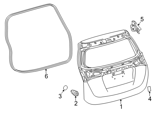 2013 Toyota RAV4 Gate & Hardware Lift Gate Diagram for 67005-0R090