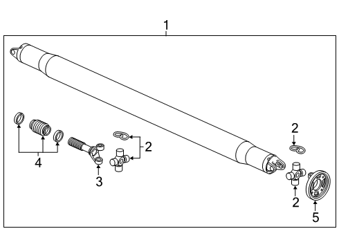 2020 Chevrolet Silverado 1500 Drive Shaft - Rear Boot Diagram for 84186768