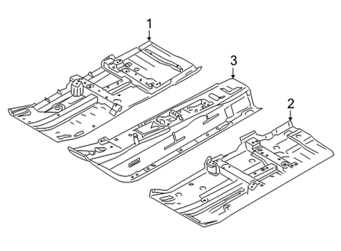 2020 Nissan Versa Floor & Rails Floor-Front, LH Diagram for G4321-5EEMA