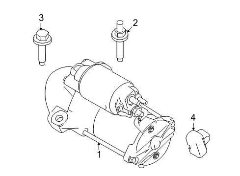 2014 Ford Taurus Starter Starter Diagram for 8G1Z-11V002-BRM1