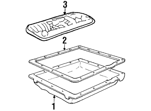 1988 Chevrolet C3500 Automatic Transmission Pan Gasket Diagram for 8655625