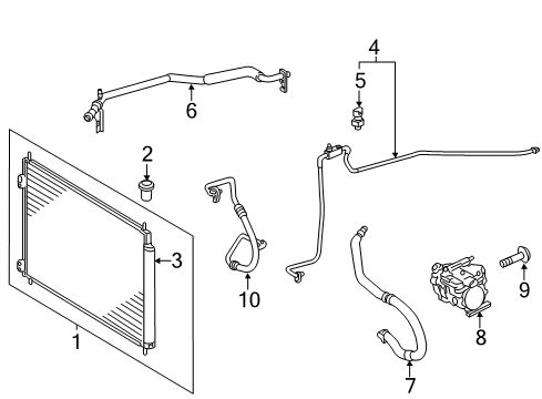 2015 Toyota Prius C Switches & Sensors Compressor Diagram for 88370-15010