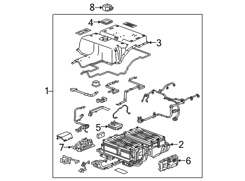 2014 Chevrolet Spark Battery Battery Assembly Diagram for 19332476